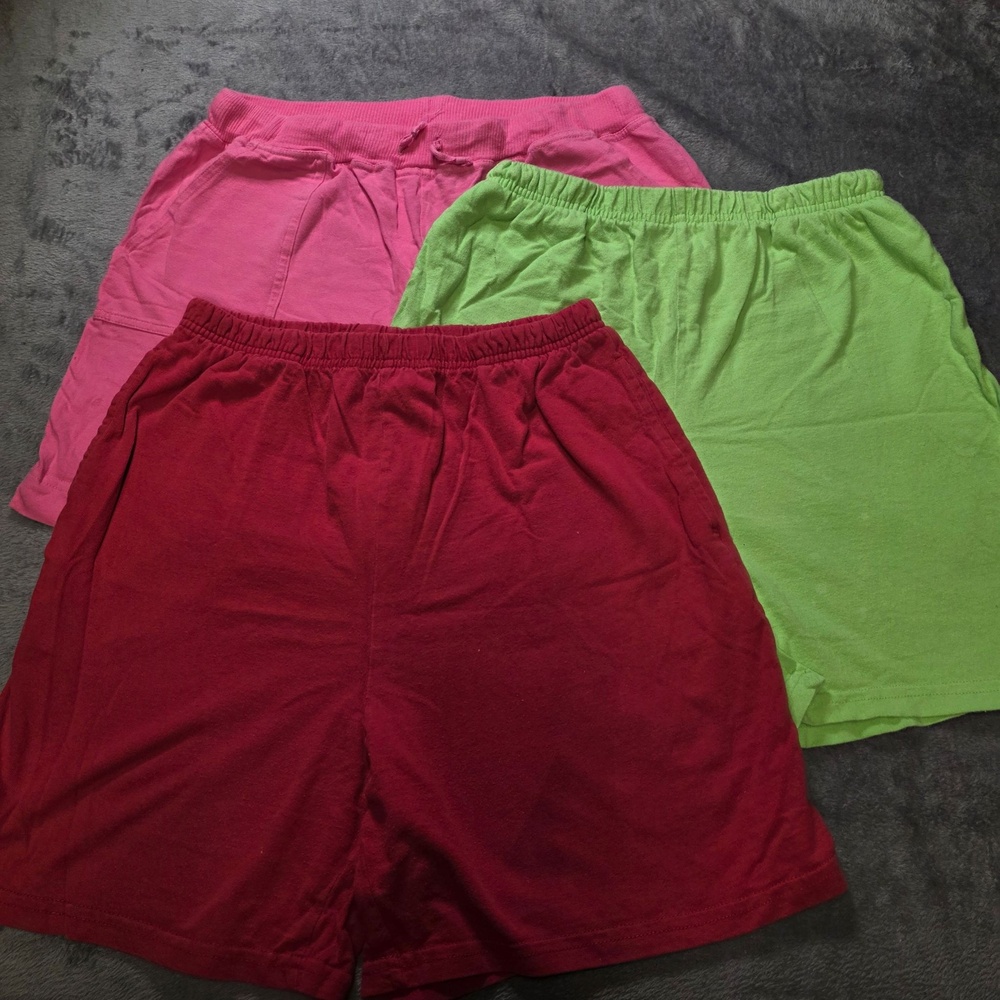 Vintage Basic Editions Mom Shorts Womens Medium W30 Sweat Elastic Waist Lot 3